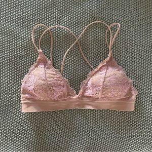 out from under (from urban outfitters) nude lace padded bralette